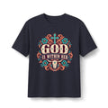 God Is Within Her Floral Cross T‑Shirt