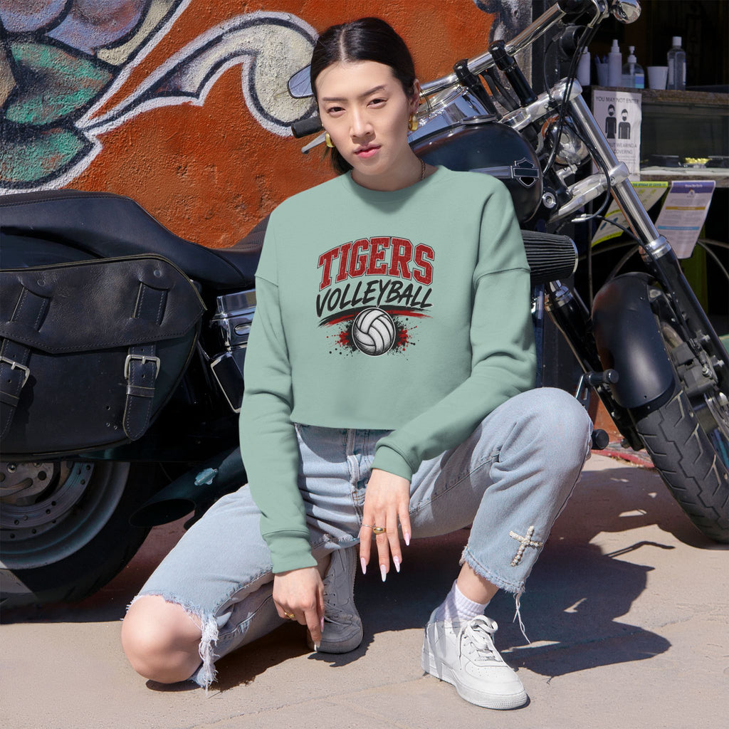 Tigers Volleyball Cropped Sweatshirt