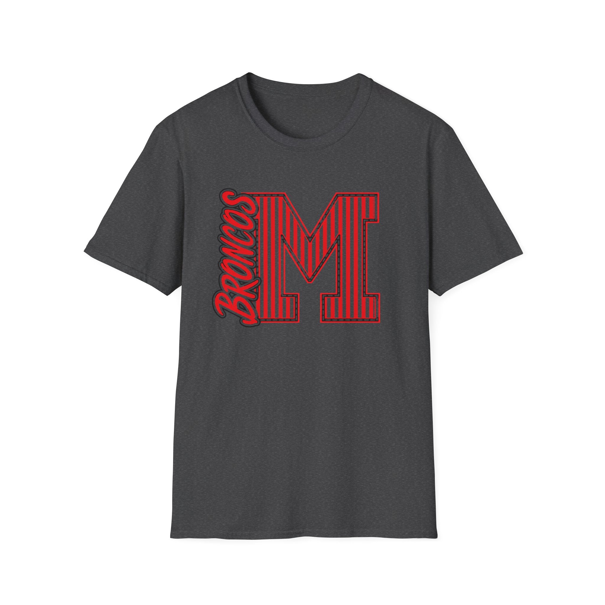 Broncos Varsity "M" Tee - Retro Letter Graphic T-Shirt