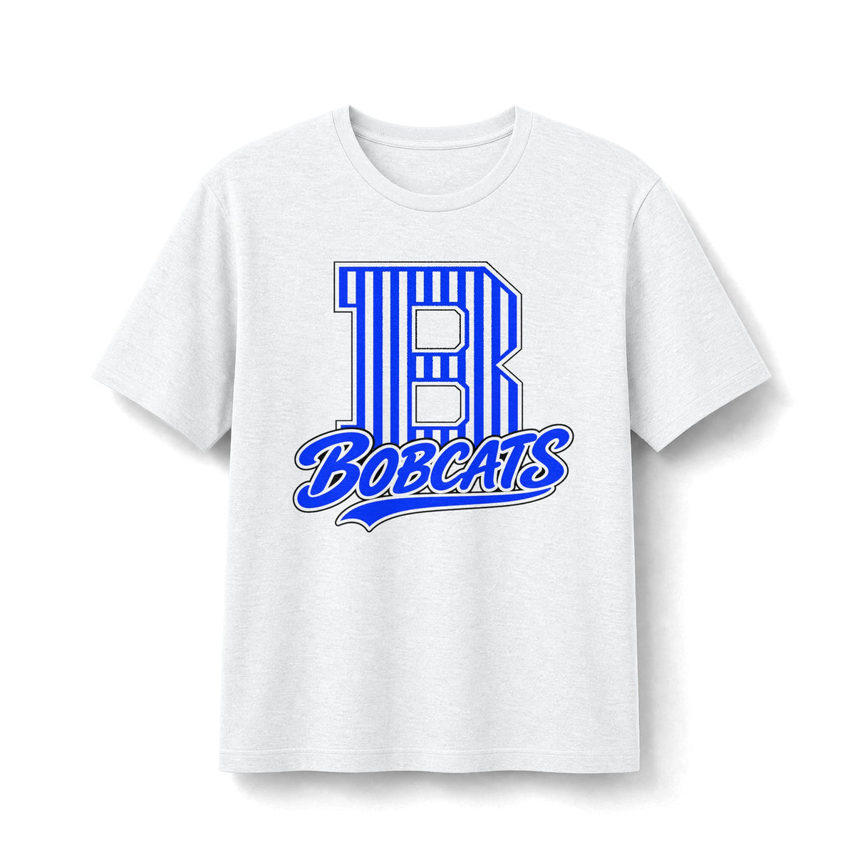 Bobcats Striped Varsity B Graphic Bella+Canvas Tee
