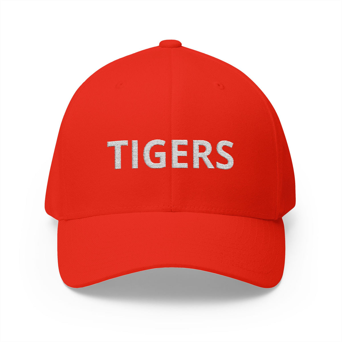 TIGERS Embroidered Flexfit Hat - White Stitching