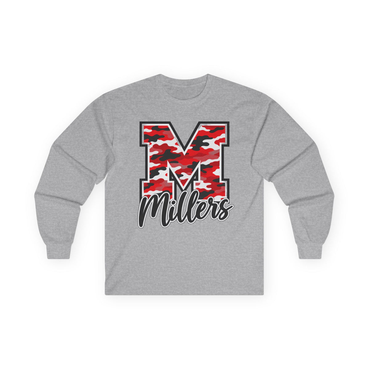 Millers Red Camo "M" Long Sleeve Tee
