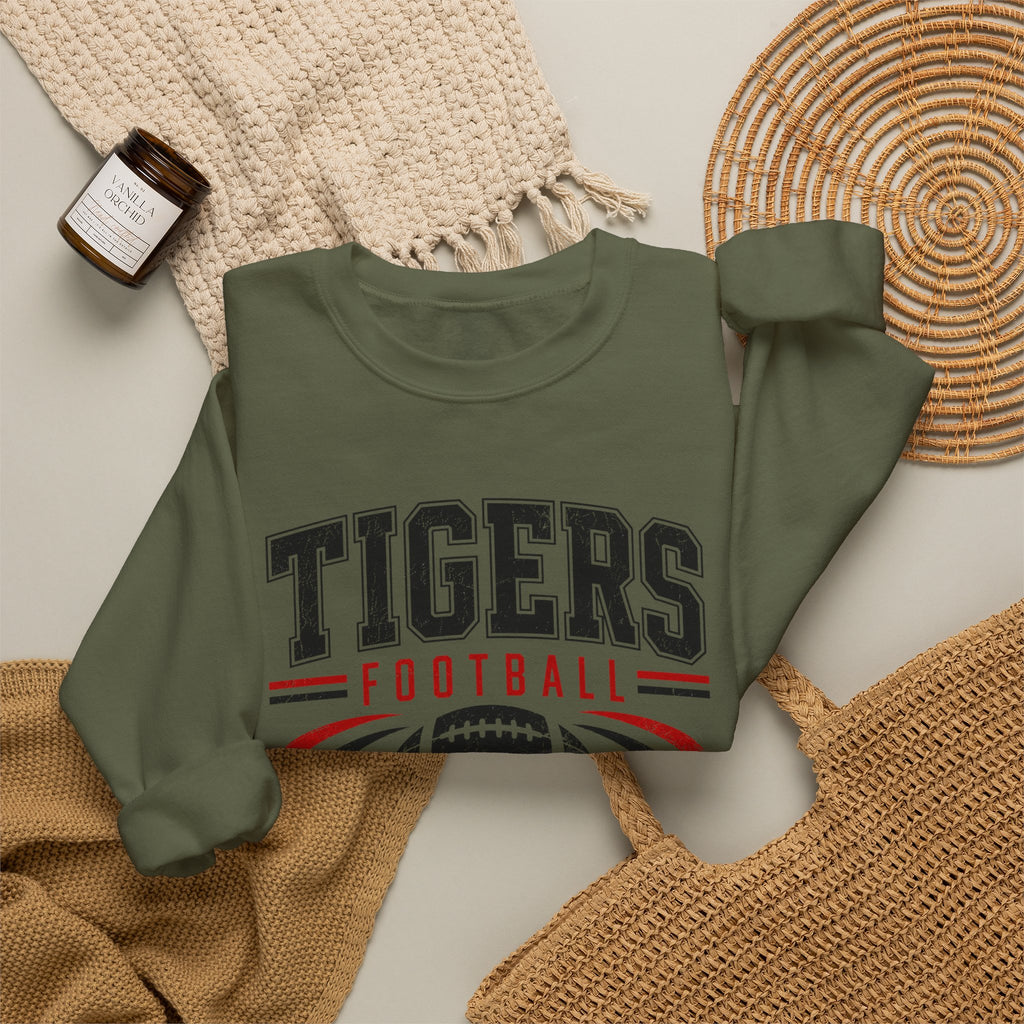 Tigers Football Vintage Logo Sweatshirt | Team Spirit Pullover