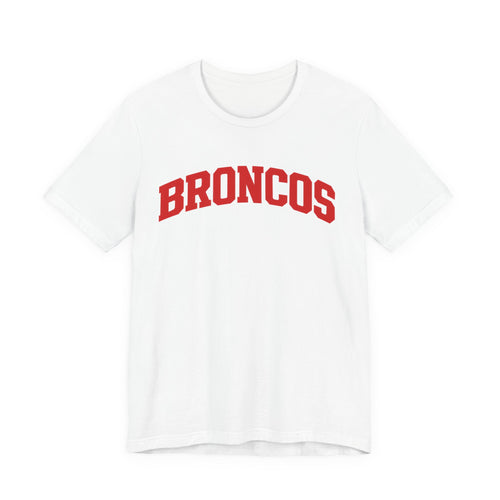 Broncos Classic Varsity T-Shirt - Red Lettering