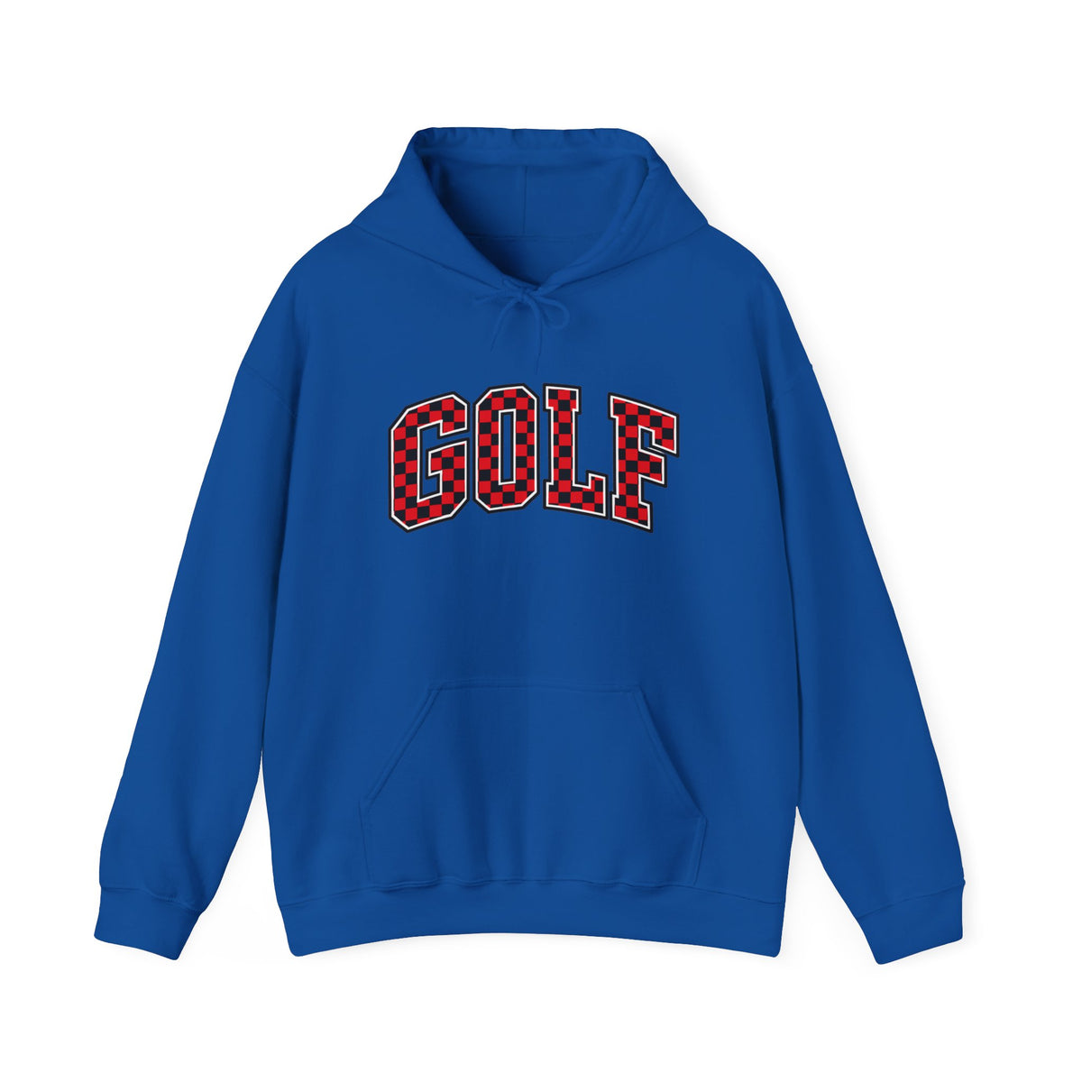 GOLF Checkered Hoodie - Red & Black Varsity Pullover