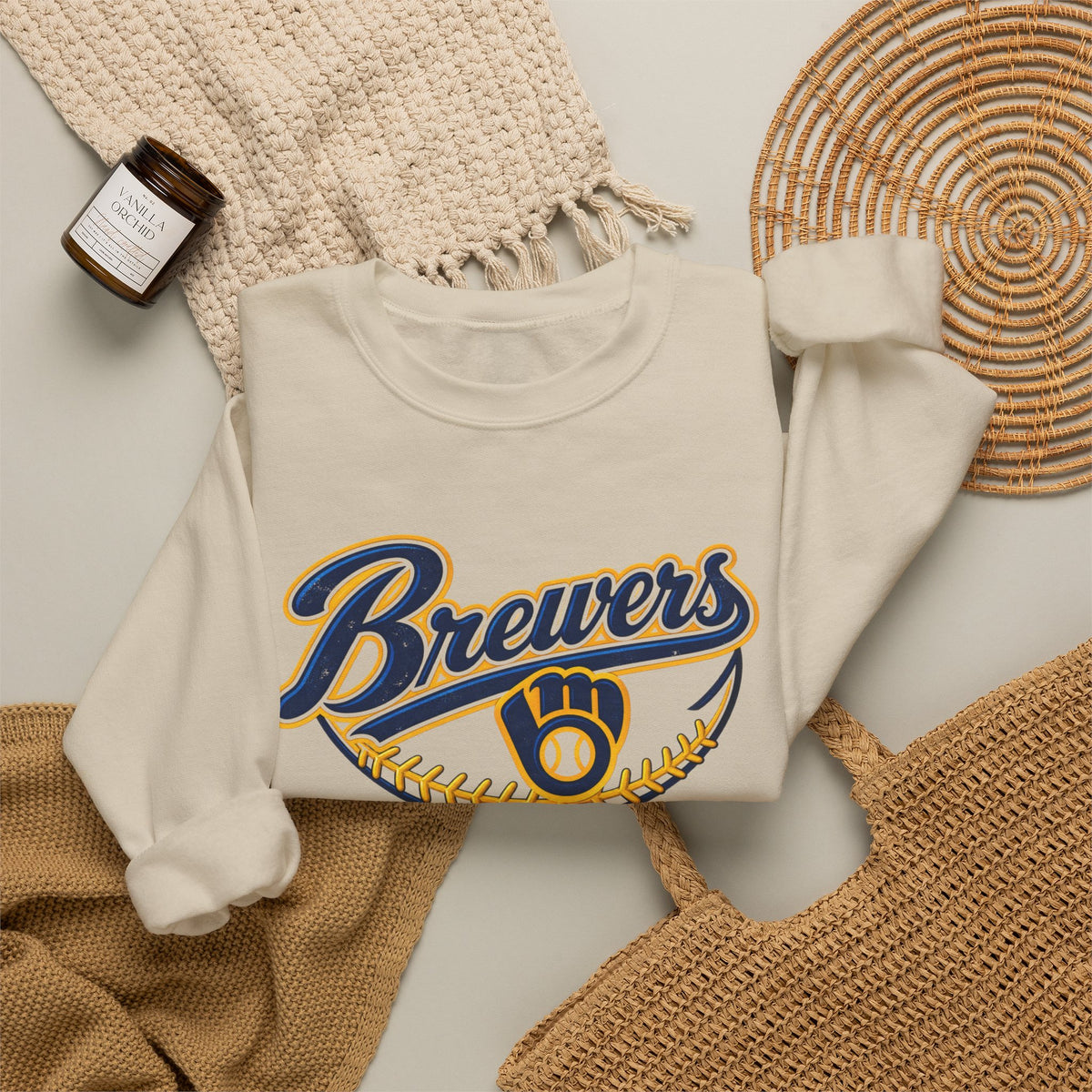 Brewers Baseball Logo Crewneck Sweatshirt