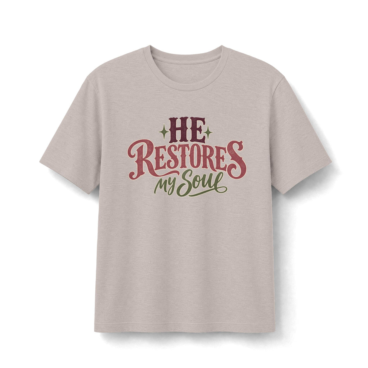 He Restores My Soul Christian Faith T-Shirt