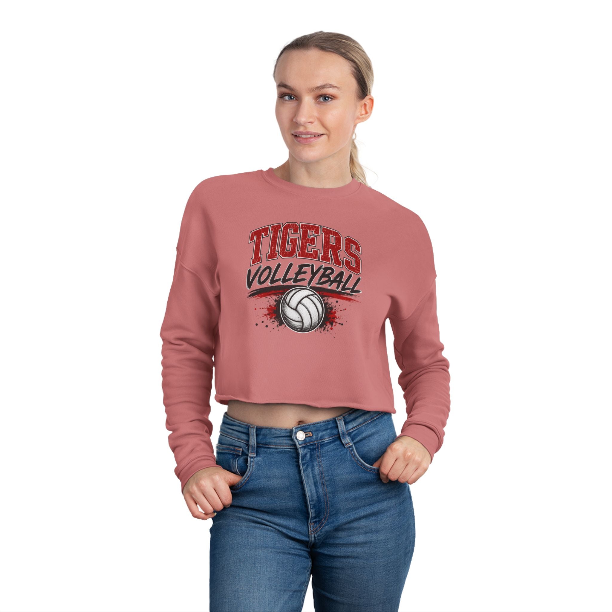 Tigers Volleyball Cropped Sweatshirt
