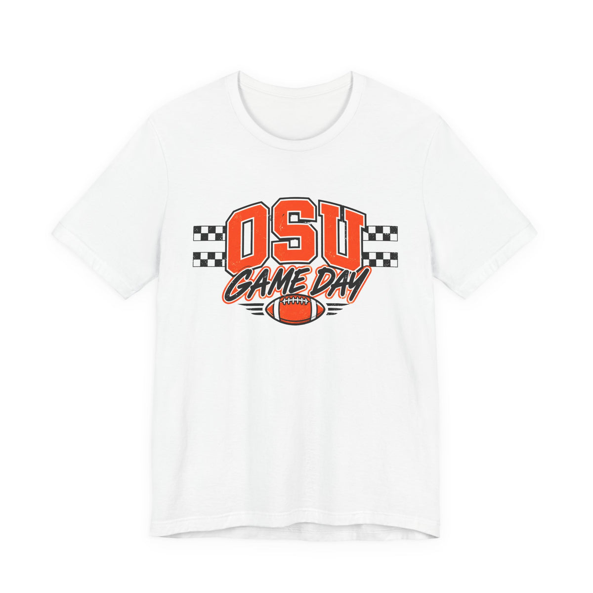OSU Game Day Checkered Football Tee