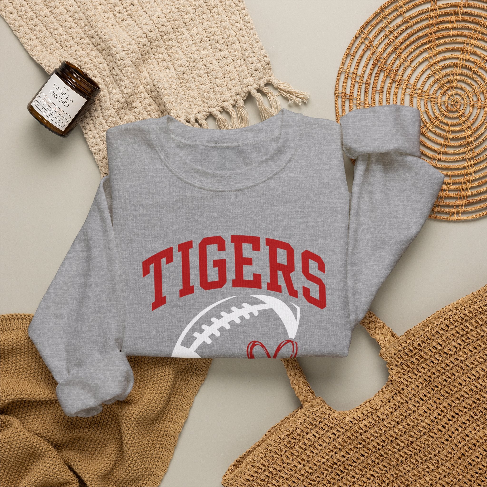 Tigers Football Crewneck Sweatshirt/Game Day Spirit Wear