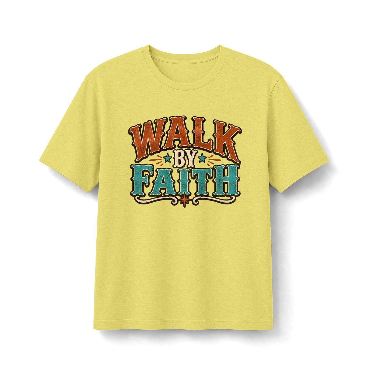Walk by Faith Retro Christian Tee