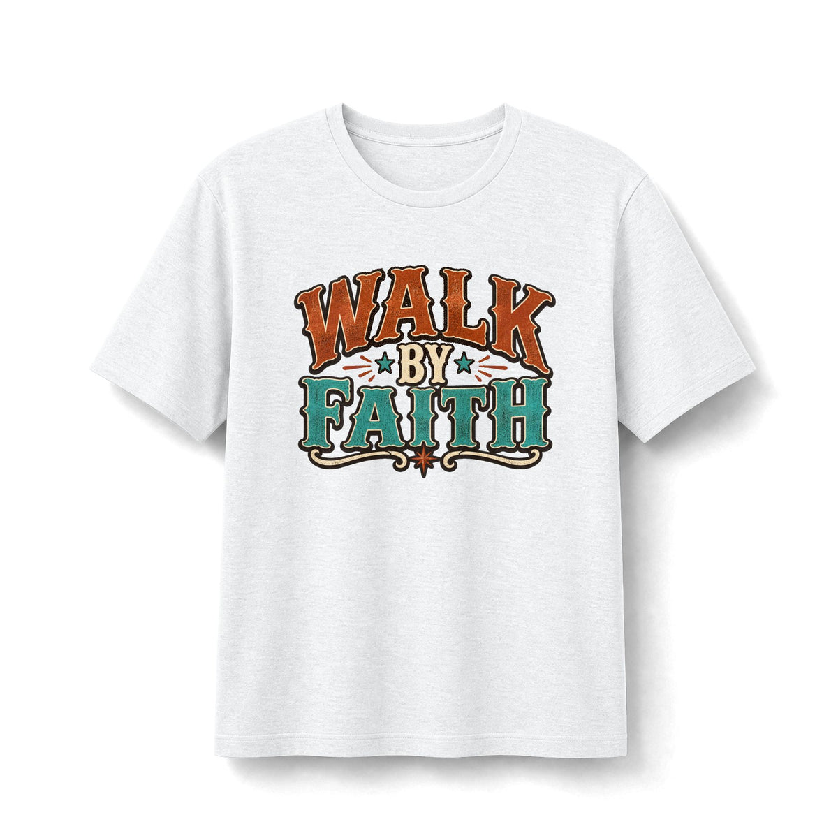 Walk by Faith Retro Christian Tee