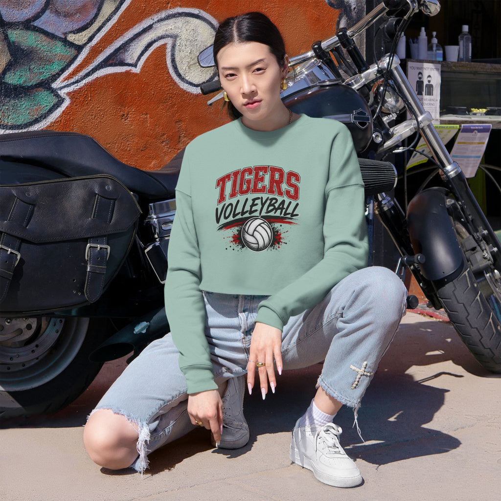 Tigers Volleyball Cropped Sweatshirt