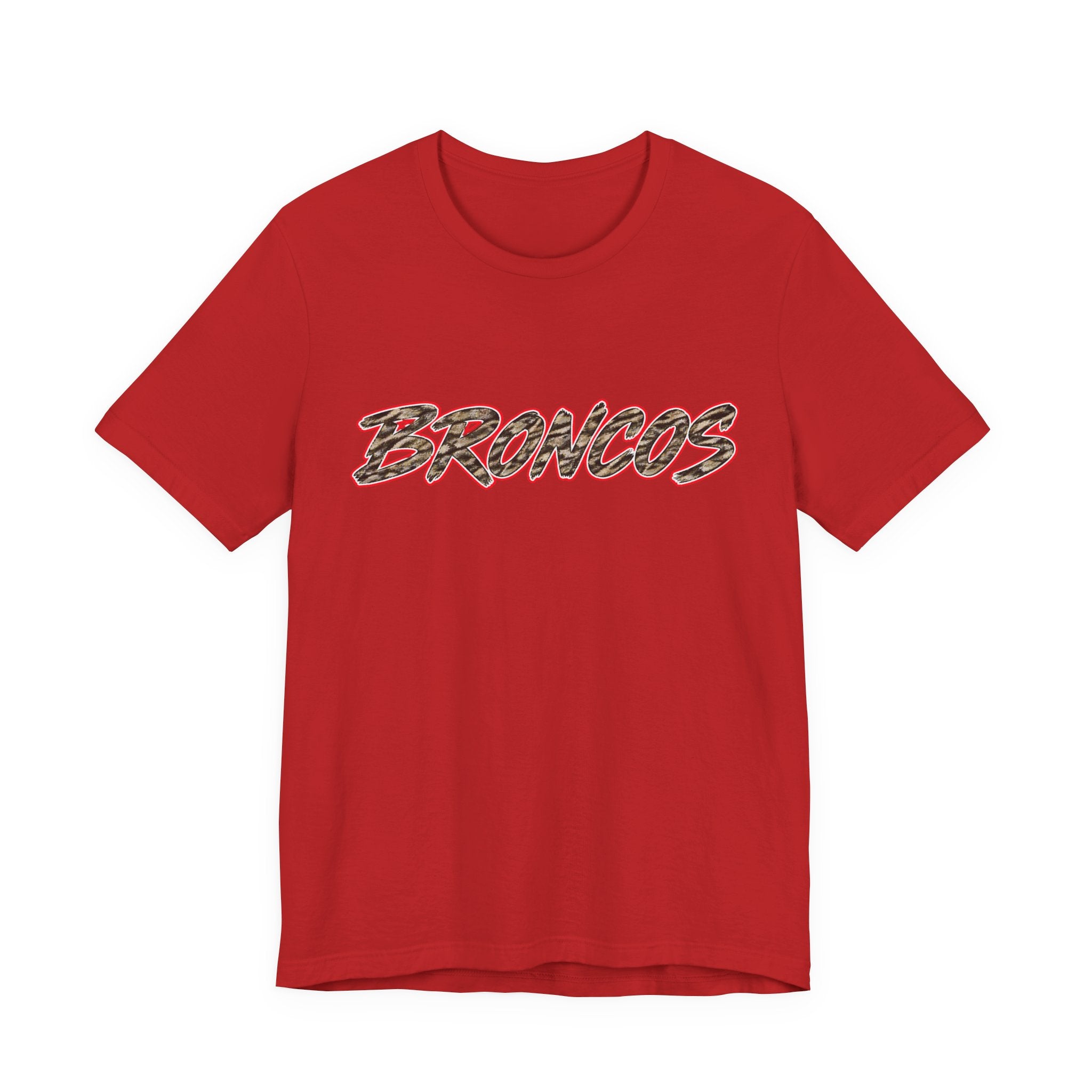 BRONCOS Leopard Print Unisex Tee - Bella+Canvas 3001