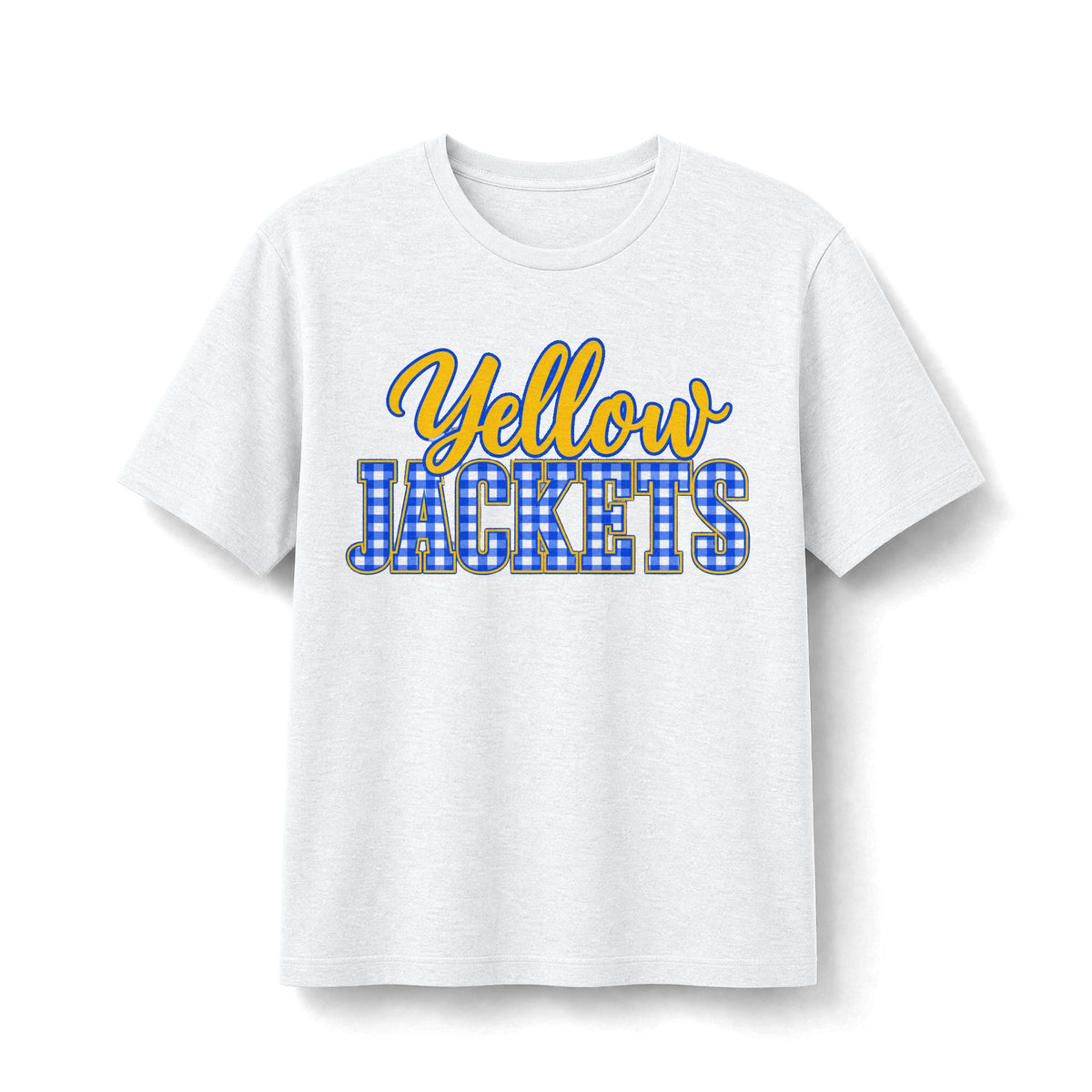 Yellow Jackets Blue Plaid Graphic Tee